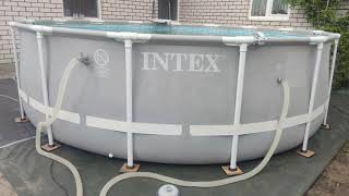Установка каркасного бассейна Intex на грунт, мой метод.