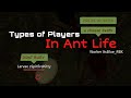 Types of Players in Ant Life Roblox