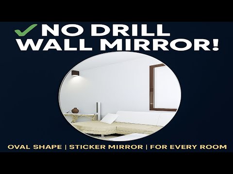Lifesto Oval Adhesive Wall Mirror | Full-Length Acrylic Sticker Mirror for Bathroom & Living Room