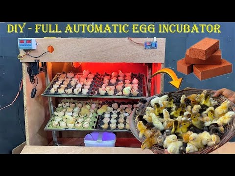 How to make Full Automatic Incubator By using Bricks - Hatch 120 Eggs to Baby Chicks