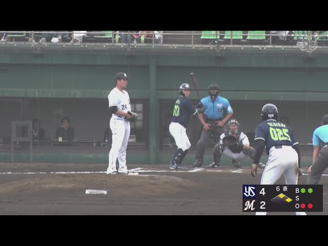 【ファーム】好リリーフ!! マリーンズ・東妻勇輔 ピンチを招くも1回を無失点に抑える!! 2025年5月18日 千葉ロッテマリーンズ 対 東京ヤクルトスワローズ