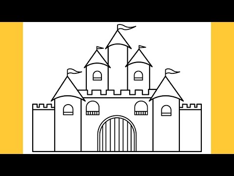 How to Draw a CASTLE! Easy Castle Drawing Tutorial (Step by Step)