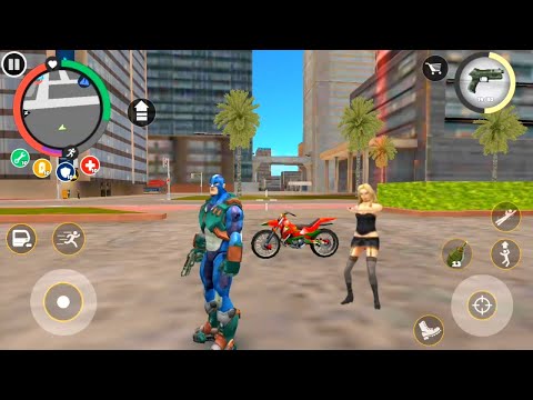Rope Hero Vice Town | Rope Hero Fight Army Base With BD 100 | Rope Hero Stell Suit Fight Army Tank