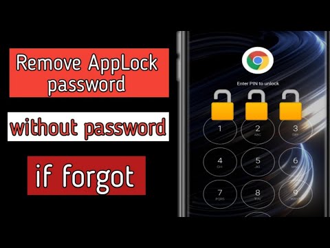 How to remove AppLock password if forget | remove AppLock without password android