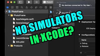 No Simulators Available in Xcode Project  Try this!