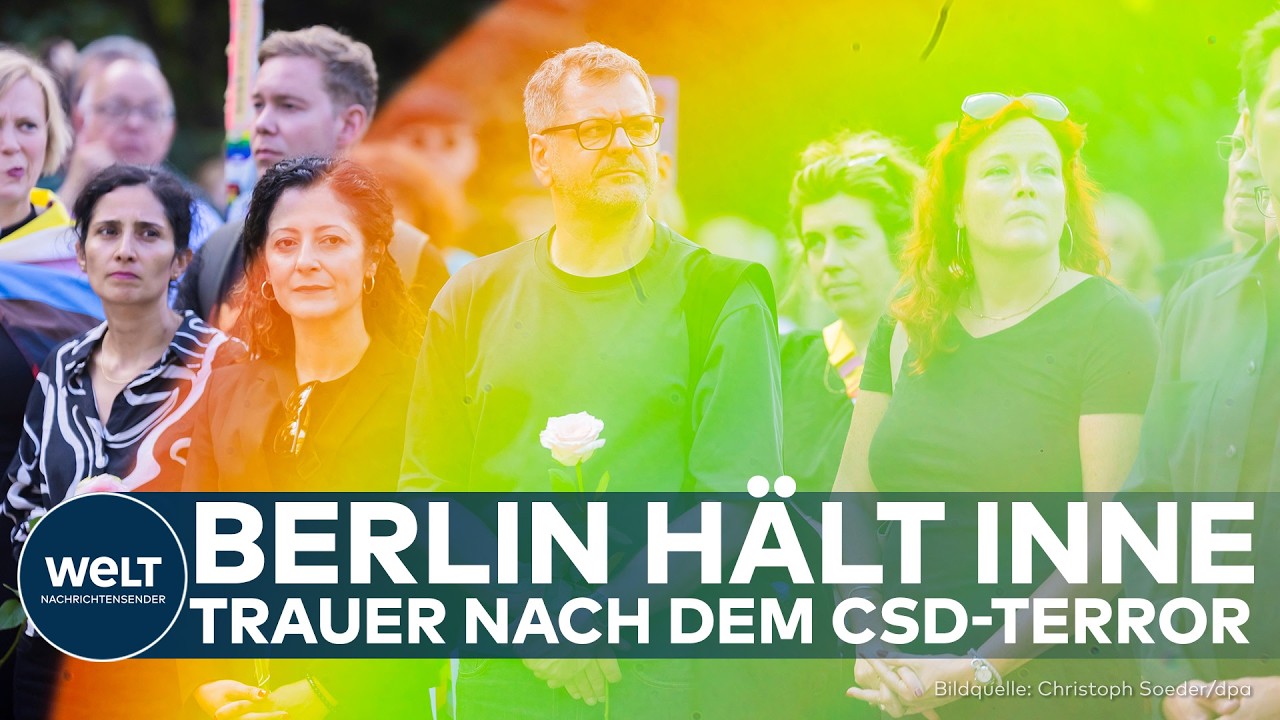 BERLIN: Trauer nach islamistischen CSD-Anschlag – 800 Menschen gedenken im Berliner Tiergarten!