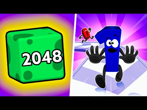 Satisfying Mobile Games: Merge Stack Run, Merge Jump - LEVEL UP NUMBER Gameplay (free apk)