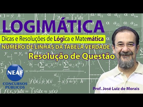 Logimática Número de Linhas da Tabela Verdade - Resolução de Questão