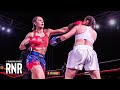 Fit Ring Girl Brawls Hockey Mauler