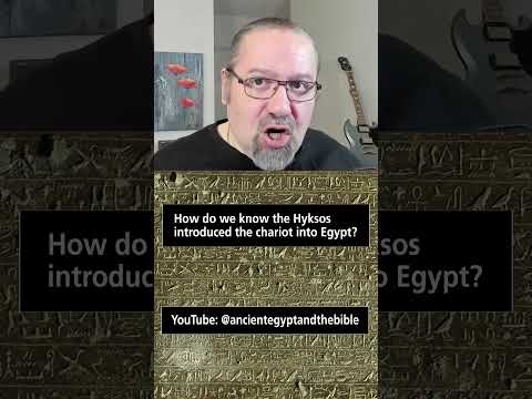 How do we know the Hyksos introduced the chariot into Egypt?