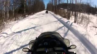 preview picture of video 'Snowmobile Trail Ride: Railroad Grade - Indian River, MI to Wolverine, MI - GoPro Hero 2 Footage'