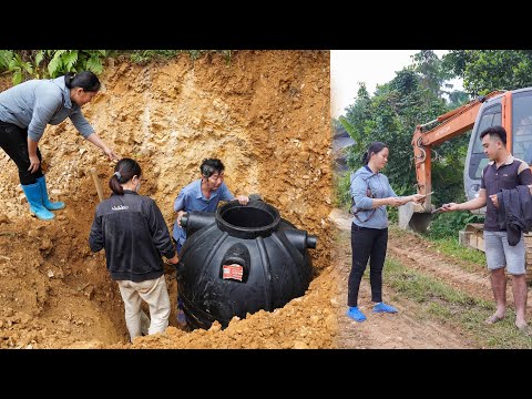 A major breakthrough: Installing septic tanks – Laying the foundation for a clean home.