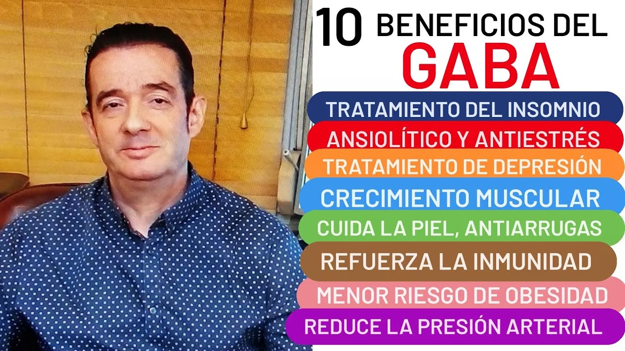 10 BENEFICIOS DEL GABA SUEÑO ESTRÉS ANSIEDAD DEPRESIÓN MUSCULO OBESIDAD ALIMENTOS QUE SUBEN EL GABA