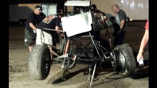 preview picture of video 'Wingless Spec Sprint Crash at Stockton Dirt Track'