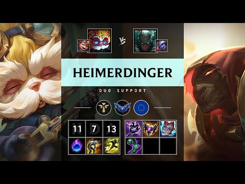 Heimerdinger Support vs Pyke - EUW Diamond Patch 25.16