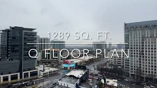 Q Floor Plan: 2 bd / 2 ba