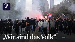 Verbotener Rechtsaußen-Marsch eskaliert in Den Haag