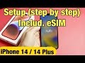 IPhone 14 14 Plus How To Setup Step By Step Transfer Phone Number ESIM
