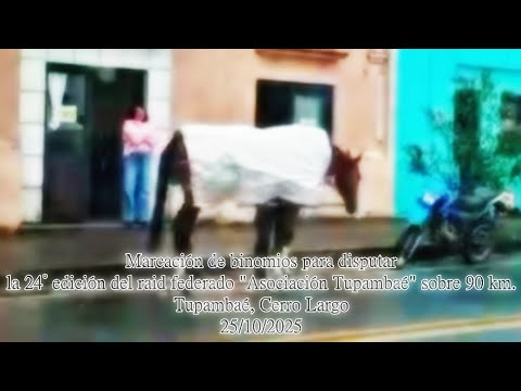 Marcación de binomios - 24° edición del raid federado "Asociación Tupambaé" - Cerro Largo (2025)