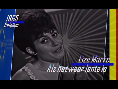 eurovision 1965 Belgium 🇧🇪 Lize Marke - Als het weer lente is ᴴᴰ