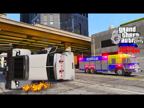 GTA 5 Roleplay #493 Semi Truck CRASH & EXPOLISION - KUFFS FiveM