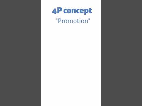 Promotional mix (4P) #marketing #easymarketing