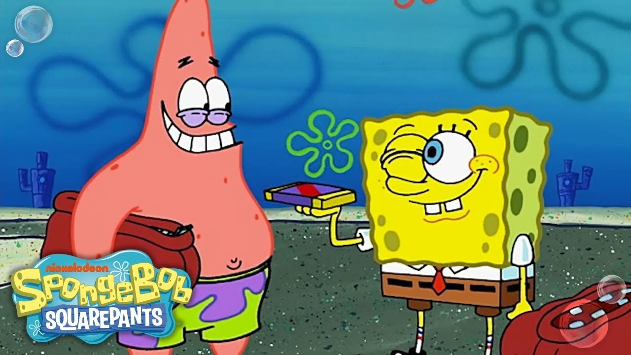 Chocolate w/ Nuts 🥜 in 5 Minutes | SpongeBob - YouTube video featuring the word luckily