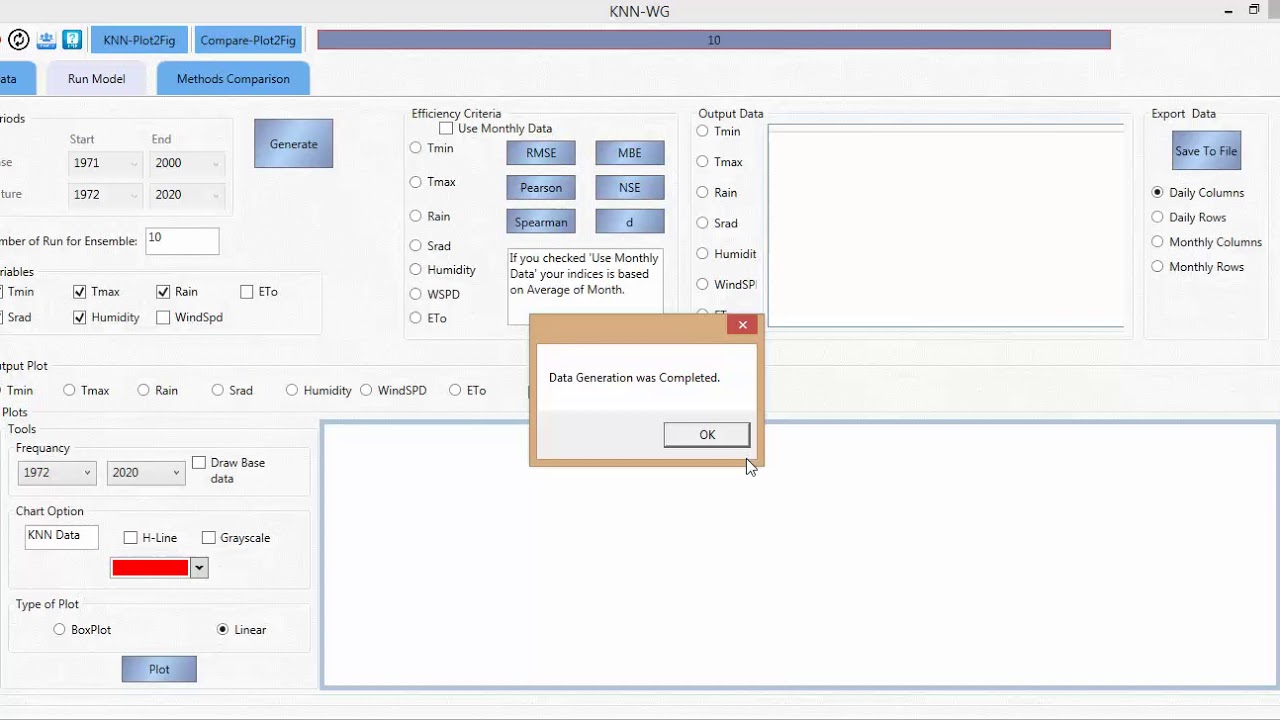 Generate Weather Data By KNN Weather Generator