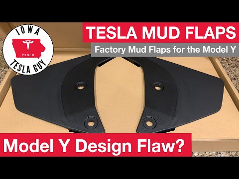 Tesla Factory Model Y Mud Flaps - Covering a Design Flaw?
