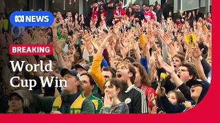 Socceroos fans celebrate Australia's win against Türkiye in World Cup | ABC NEWS