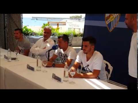Presentación de Charles, Espinho y Juankar con el Málaga CF