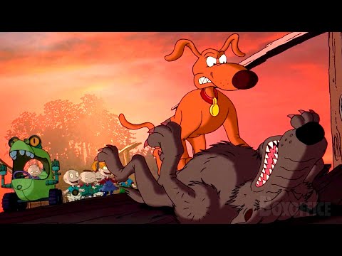 Spike saves The Rugrats from a wolf | The Rugrats Movie | CLIP