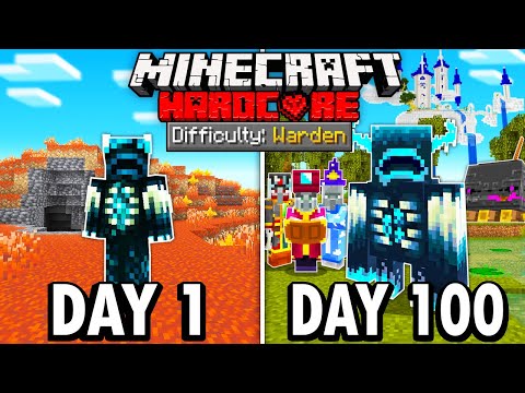 I Survived 100 Days as a WARDEN in Hardcore Minecraft... Here’s What Happened
