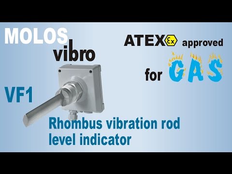MOLOSvibro VF1 rhombus vibration rod for level measurement in potentially gas explosive atmospheres