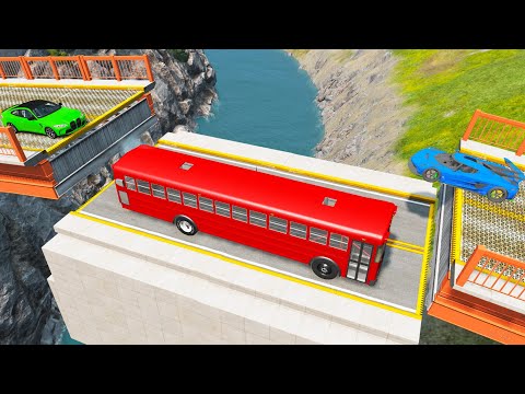 Cars vs Draw Bridge NDN01 - Crazy Vehicle Jumping and Crashing over Bridge - BeamNG.Drive