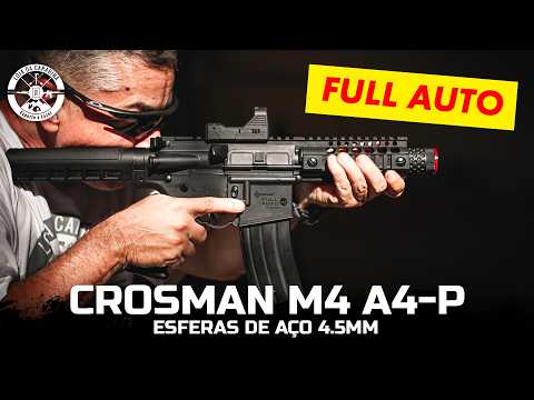 Airgun Crosman M4 A4-P Com Rajada (full auto) 4.5mm Esfera de Aço