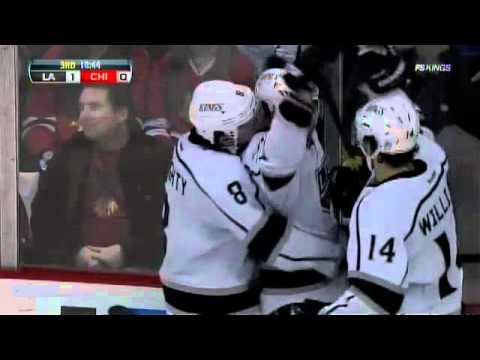 Doughty gropes Stoll during a goal celebration