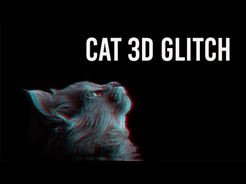 (ADOBE PHOTOSHOP) 3D Cat Glitch Tutorial