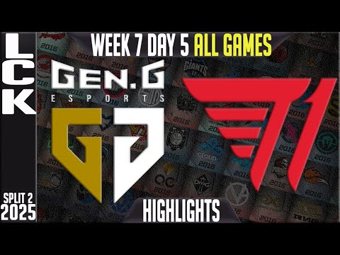 GEN vs T1 Highlights ALL GAMES | LCK W7D5 Split 2 2025 | Gen.G vs T1