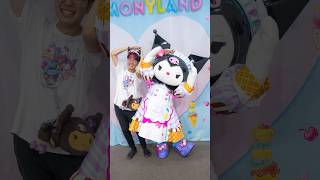 時計台のポーズで一緒に撮ったよ🥹💜 #サンリオ #sanrio #クロミ #kuromi #ハーモニーランド