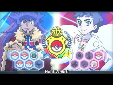 Leon vs diantha full battle/ Pokemon MVA/Pokemon master tournament Pokemon/ Pokemon journeys episode