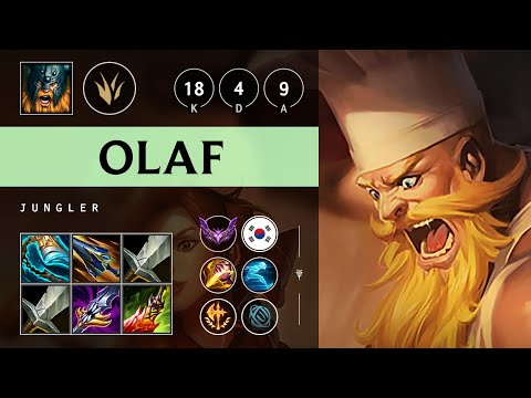 Olaf Jungle vs Zac: Triple Kill, Dominating - KR Master Patch 14.24
