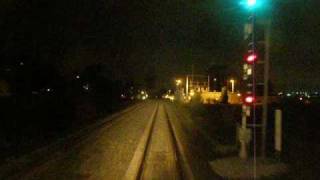 preview picture of video 'Caltrain Millbrae to Bayshore Tunnel Night Express'
