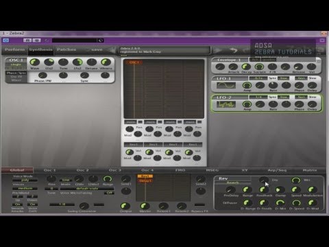 Zebra 2 - Basic Overview Series - pt 4 - The Oscillator 2 - How To Tutorial