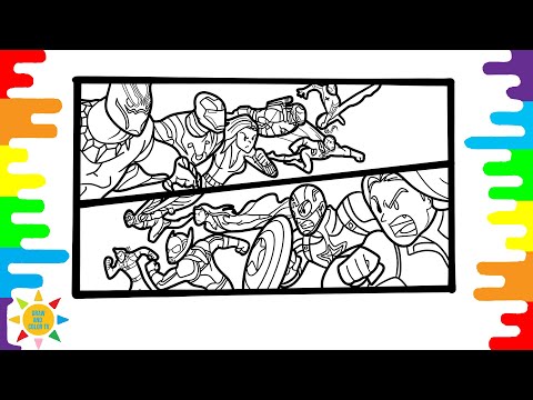 MEGA Avengers Coloring Pages | Avengers Team Coloring Pages | Coloring Pages