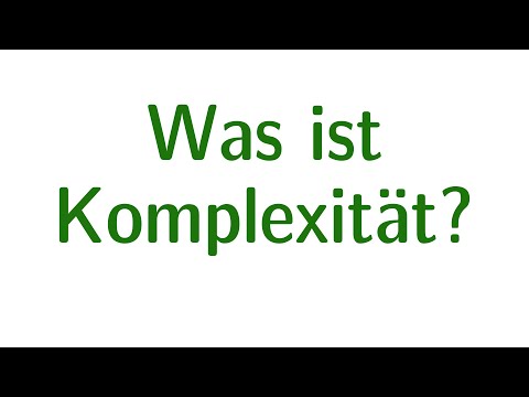 Komplexität #01 - Einführung
