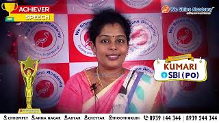 Achievers Speech IBPS | WeShine Academy- Success Story | Bank Exam Coaching Centre in chennai