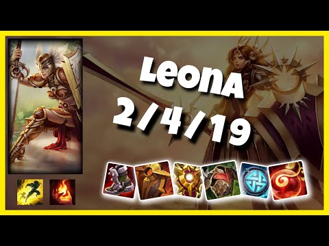 Leona Support 11.4 Challenger Gameplay Replay - S11 (2/4/19) - TURKISH