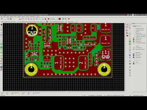 KiCad pcb design: making a switching regulator pcb and outputting gerber files
