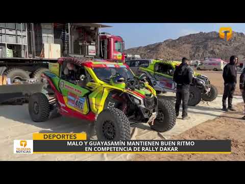 Malo y Guayasamín mantienen buen ritmo en competencia de Rally Dakar